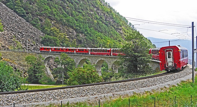 Free download bernina railway sweeping viaduct free picture to be edited with GIMP free online image editor
