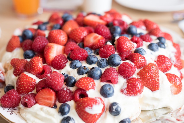 Free download berries fruits dessert cream free picture to be edited with GIMP free online image editor
