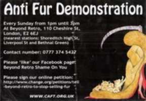 Free download Beyond Retro Anti Fur Protest Leaflet free photo or picture to be edited with GIMP online image editor