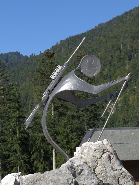 Free download Biathlon Sculpture Image -  free photo or picture to be edited with GIMP online image editor