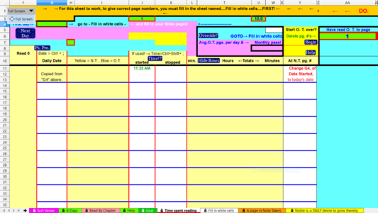 Template Microsoft Bible reading plans by pgs. sorts verse Biblically for OffiDocs