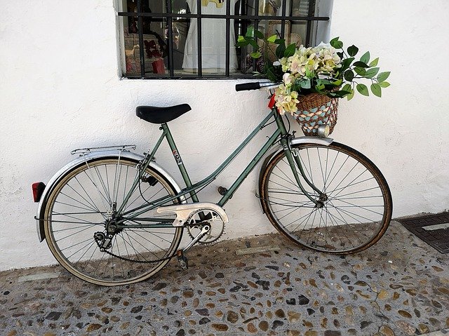 Безкоштовно завантажте Bicycle Bike Flowers - безкоштовне фото або зображення для редагування в онлайн-редакторі зображень GIMP