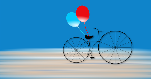 Free download Bicycles Balloons -  free illustration to be edited with GIMP free online image editor