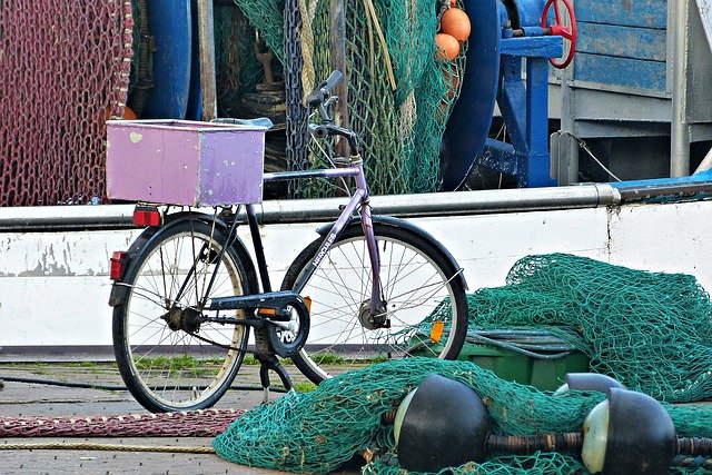 Template Photo Bike Fishing Nets Port -  for OffiDocs