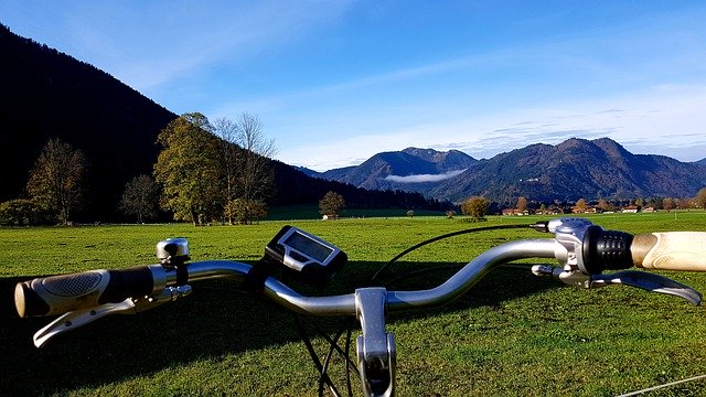 Free download Bike Ride Handlebars Mountains -  free free photo or picture to be edited with GIMP online image editor