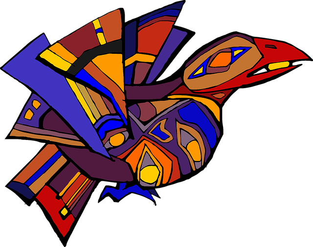 Free download Bird Abstract Colorful -  free illustration to be edited with GIMP free online image editor