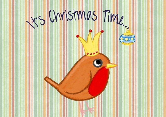 Free download Bird Christmas Card -  free illustration to be edited with GIMP free online image editor
