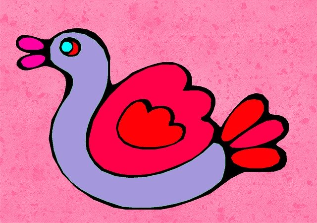 Free download Bird Drawing Kids -  free illustration to be edited with GIMP free online image editor