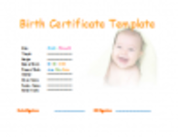 Free download Birth Certificate Template DOC, XLS or PPT template free to be edited with LibreOffice online or OpenOffice Desktop online