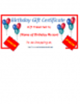 Download gratuito Modello di certificato regalo di compleanno Modello DOC, XLS o PPT gratuito da modificare con LibreOffice online o OpenOffice Desktop online