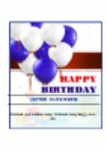 Free download Birthday Wishing Card Template DOC, XLS or PPT template free to be edited with LibreOffice online or OpenOffice Desktop online