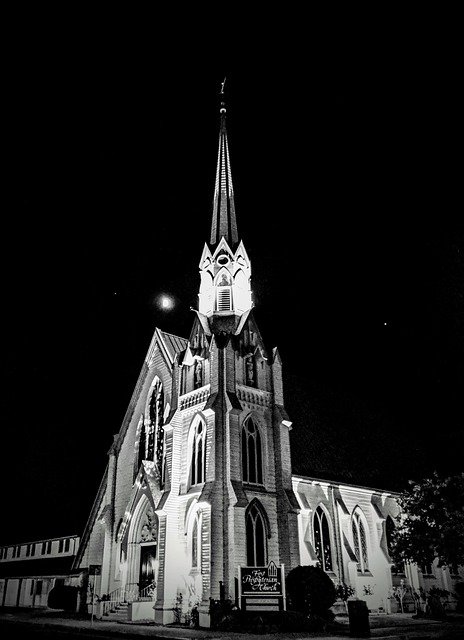 Free download Black And White Church Steeple -  free free photo or picture to be edited with GIMP online image editor