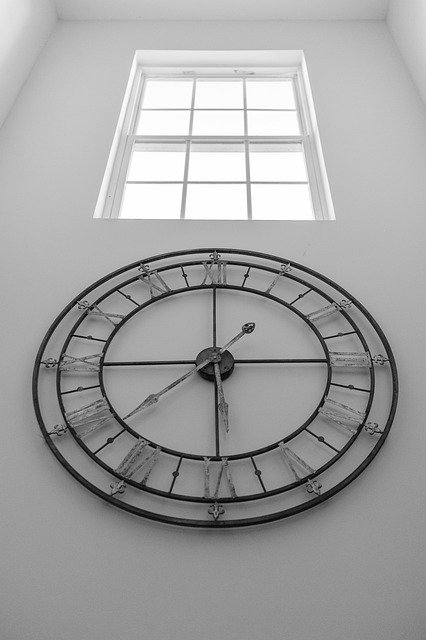 Free download Blackandwhite Clock Watch -  free photo or picture to be edited with GIMP online image editor