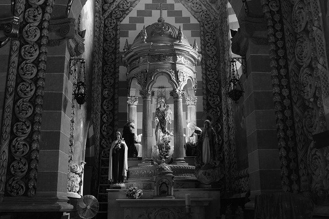 Free download Black And White Iglesia Catedral -  free photo or picture to be edited with GIMP online image editor