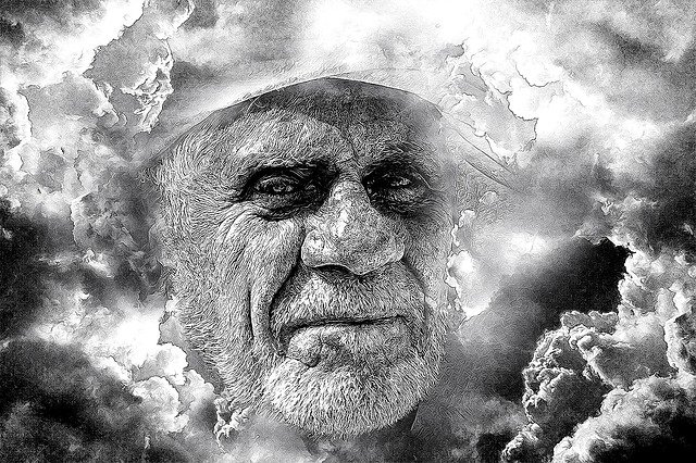 Free download Black And White Man Eyes -  free illustration to be edited with GIMP free online image editor