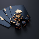 Black and Yellow Playing Cards, Dice, and Circular Tokens  screen for extension Chrome web store in OffiDocs Chromium
