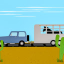 Black horse and blue carriage  screen for extension Chrome web store in OffiDocs Chromium