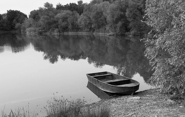 Free picture Black White Water Lake -  to be edited by GIMP free image editor by OffiDocs