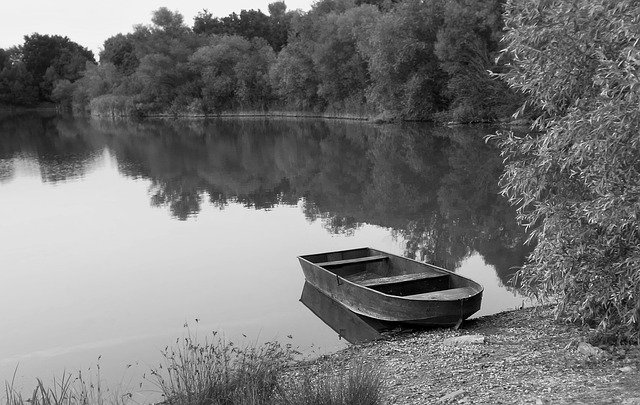 Free download Black White Water Lake -  free photo or picture to be edited with GIMP online image editor