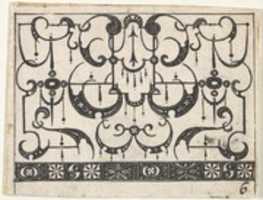 Free download Blackwork Print with an All-Over Schweifwerk Pattern free photo or picture to be edited with GIMP online image editor
