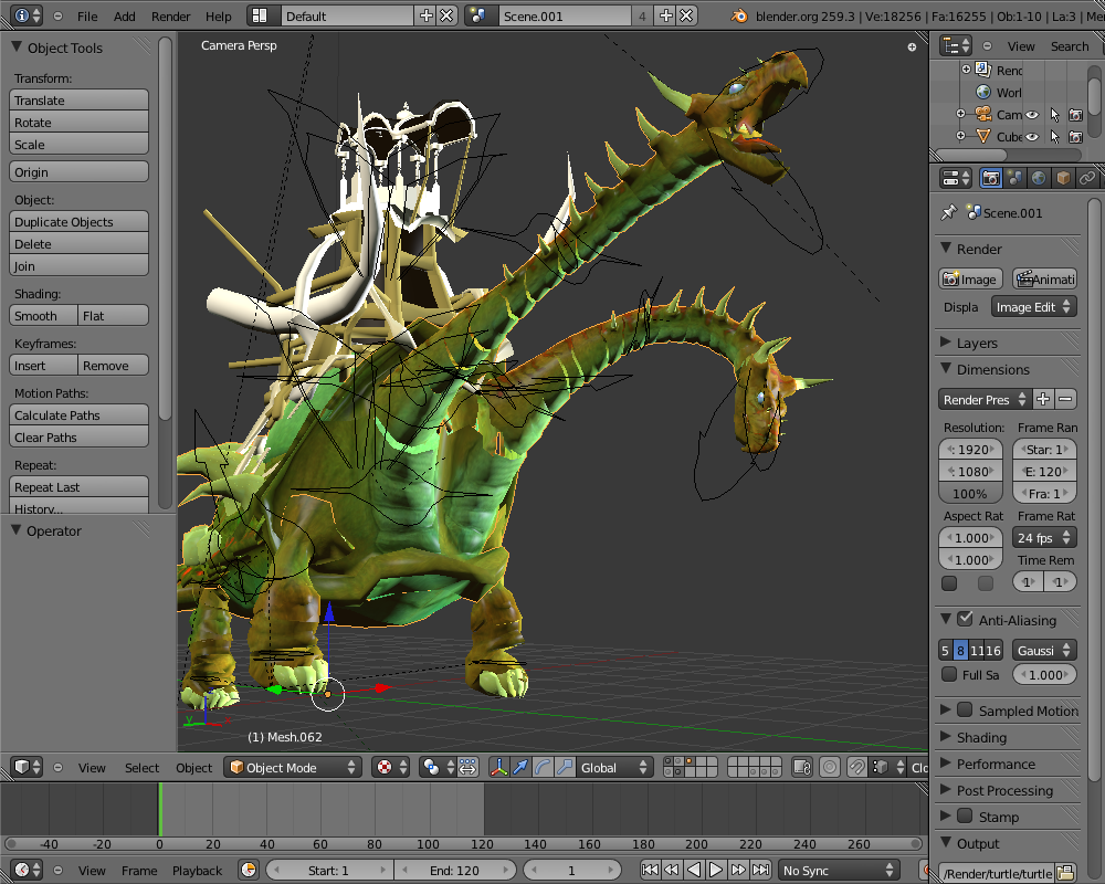 Blender 3D Computer Graphics Software screenshot