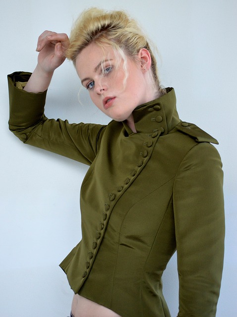 Free download blonde hair blue eyes green jacket free picture to be edited with GIMP free online image editor