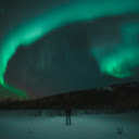 Blue aurora phenomenon in Antarctica theme  screen for extension Chrome web store in OffiDocs Chromium