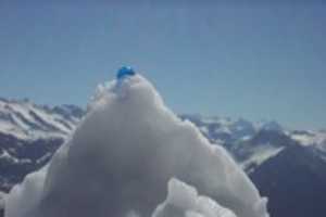 Free download Blue Ball and Snowy Peaks free photo or picture to be edited with GIMP online image editor