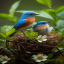 Blue bird wallpaper  screen for extension Chrome web store in OffiDocs Chromium