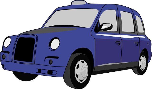 Free download Blue British Taxi -  free illustration to be edited with GIMP free online image editor