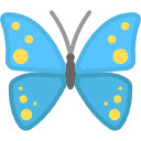 Blue Butterfly on Leaf  screen for extension Chrome web store in OffiDocs Chromium