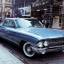 Blue Classic Car Parked on Street  screen for extension Chrome web store in OffiDocs Chromium