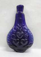 Free download Blue-colored flacon de poche decorated with fleur de lys, hearts and roses free photo or picture to be edited with GIMP online image editor