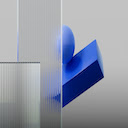 Blue Glass 3D Theme  screen for extension Chrome web store in OffiDocs Chromium