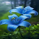Blue lilies wallpaper  screen for extension Chrome web store in OffiDocs Chromium