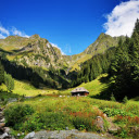 Blue mountains and high blue sky  screen for extension Chrome web store in OffiDocs Chromium