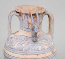 Free download Blue-Painted Ibex Amphora from Malqata free photo or picture to be edited with GIMP online image editor
