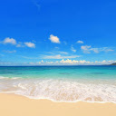 Blue sea white sand  screen for extension Chrome web store in OffiDocs Chromium