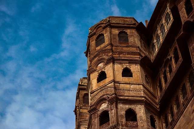 Download grátis Blue Sky Mehrangarh Fort Jodhpur - foto ou imagem gratuita para ser editada com o editor de imagens online GIMP
