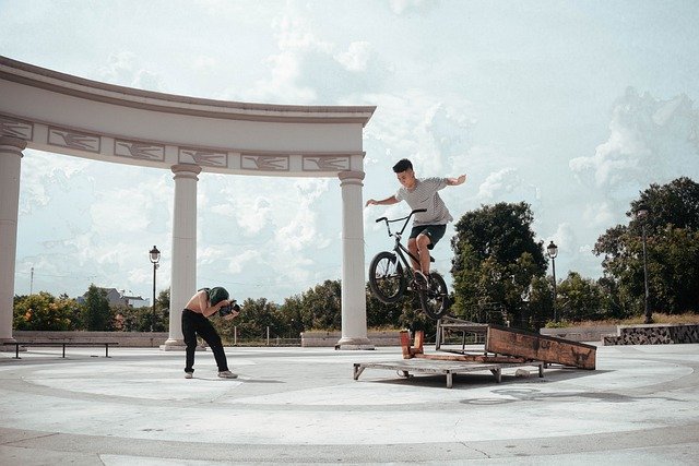 Free download bmx sport bike jump street free picture to be edited with GIMP free online image editor