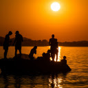 Boat and sunset on the river  screen for extension Chrome web store in OffiDocs Chromium