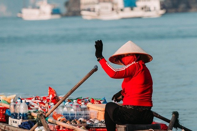 Descărcare gratuită Boat Asian Vietnam - fotografie sau imagini gratuite pentru a fi editate cu editorul de imagini online GIMP
