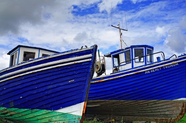 Free download Boat Blue Timber -  free photo or picture to be edited with GIMP online image editor