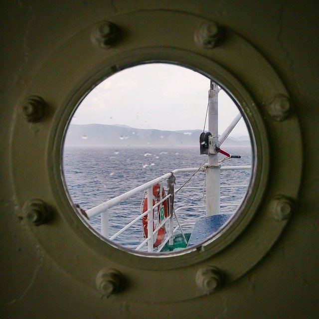 Free download Boat Hublot Storm -  free photo or picture to be edited with GIMP online image editor