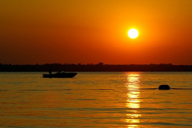 Free picture Boating Canton Lake At Sunset -  to be edited by GIMP free image editor by OffiDocs