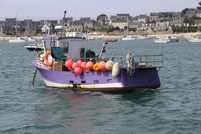 Free download Boat Sea Brittany -  free photo or picture to be edited with GIMP online image editor