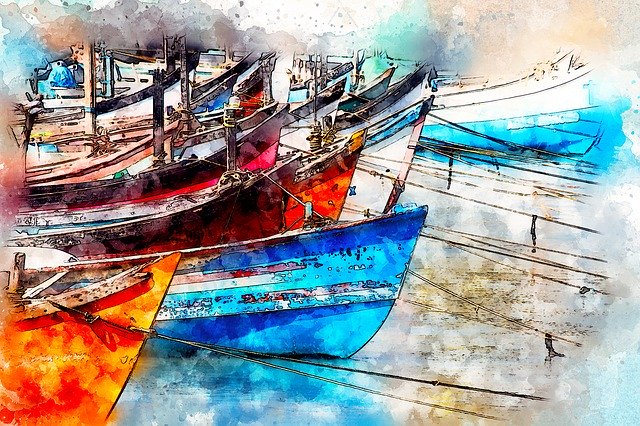 Free download Boats Fishing Sea -  free photo or picture to be edited with GIMP online image editor