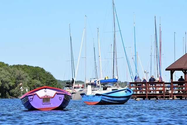 Free download boats lake water sail summer sky free picture to be edited with GIMP free online image editor