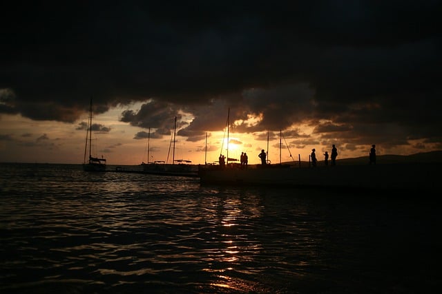Free download boats sail vessel sunset sea free picture to be edited with GIMP free online image editor