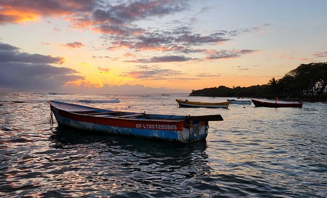 Free download boat sunrise ocean water sea sky free picture to be edited with GIMP free online image editor